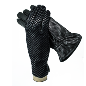 Guanti uomo foderati in cashmere 100% colore nero art. Urano